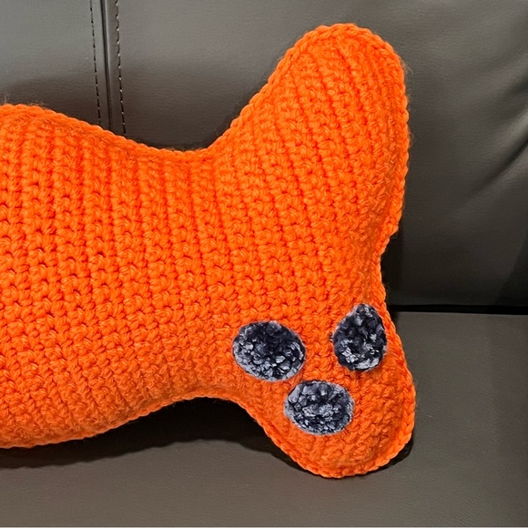 New Crochet Orange Goldfish Cracker Cuddler - Picture 7 of 12